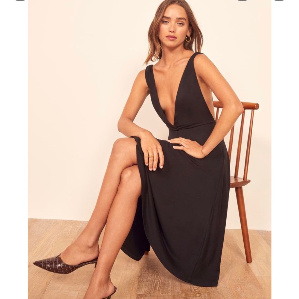 Reformation Deep V Dress